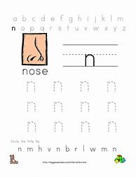 Image result for Tracing of Small Letter N