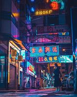 Image result for Neon Hong Kong Street Night Wallpaper