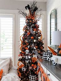 Image result for Decorated Halloween Trees