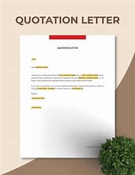 Image result for Letter Quotation Template Format