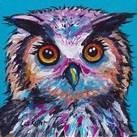 Image result for Colorful Owl Print