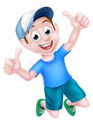 Image result for Cartoon Boy with Cap and a Thumbs Up