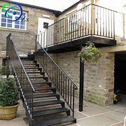 Image result for Residential Exterior Metal Stairs