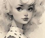 Image result for Black and White Anime Angel Girl