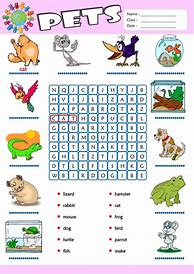 Image result for Pet Word Search Printable