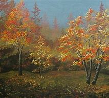 Image result for Fall Paintings On Tree Slices