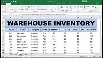 Image result for Warehouse Inventory Template