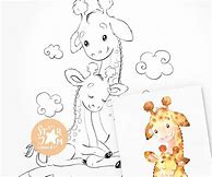 Image result for Mother and Baby Giraffe Coloring Pages