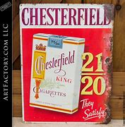 Image result for Vintage Chesterfield Cigarette Sign