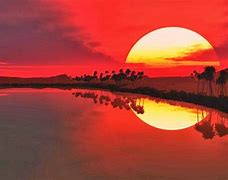 Image result for Sunset with Sun