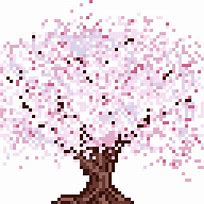 Image result for Cherry Blossom Pixel Grid