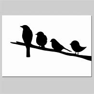 Image result for Siloouettes of Birds On a Branch