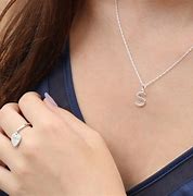 Image result for initial charm necklace silver