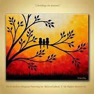 Image result for Tree with Birds Painting