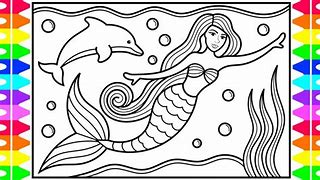 Image result for Coloring Mermaid Princess