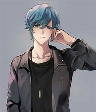 Image result for Cute Anime Boy Blue Hair