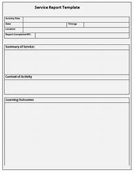 Image result for Service Report Template for Technician