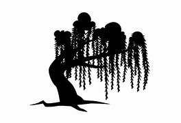 Image result for Black and White Graphic Art of Willow Tree Silhouette