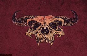 Image result for demon skull wallpaper red