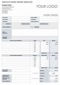 Image result for Work Order Form Template Word