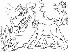 Image result for Angry Dog Coloring Pages