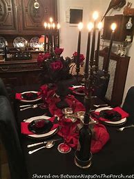 Image result for halloween table setting