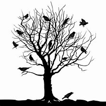 Image result for Bird On Tree Silhouette Painting