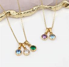 Image result for Family Birthstone Necklace