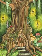 Image result for Enchanted Fairy Forest Drawings