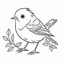 Image result for Black Outline of a Bird On a Branch