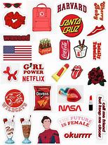 Image result for Print Stickers Red