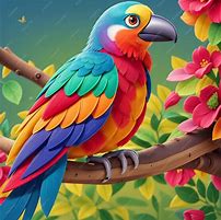 Image result for Colourful Bird Drawing