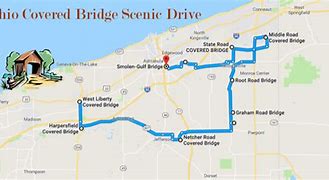 Image result for Covered Bridges in Ohio Road Map