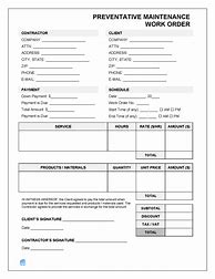 Image result for Work Order Form Template Word