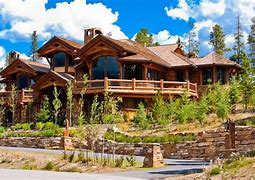 Image result for Log Cabin Mansion Homes