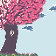 Image result for Pixel Cherry Blossom Tree