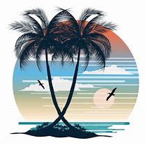 Image result for Retro Sunset Beach Vector