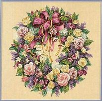 Image result for Free Floral Wreath Cross Stitch Pattern