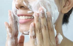 Image result for Washing Face with Soap Smiley Lady