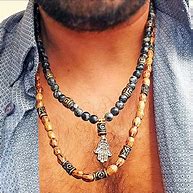 Image result for Men Stone Necklace