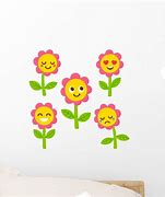 Image result for Cartoon Flower Wall Decals