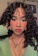 Image result for Curly Hair Girls with Aesthetic Outfits