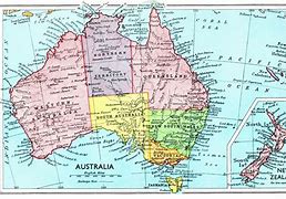 Image result for Map of Australia and New Zealand in Light Colours