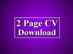 Image result for 2 Page CV Template