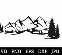 Image result for Tree Mountain Silhouette SVG