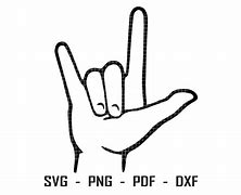 Image result for I Love You Sign Language Silhouette