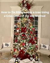 Image result for Criss Cross Ribbon On Christmas Tree