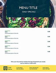 Image result for Simple Food Menu Design