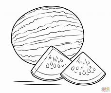 Image result for Watermelon Coloring Page