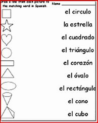 Image result for First Grade Spanish Worksheets